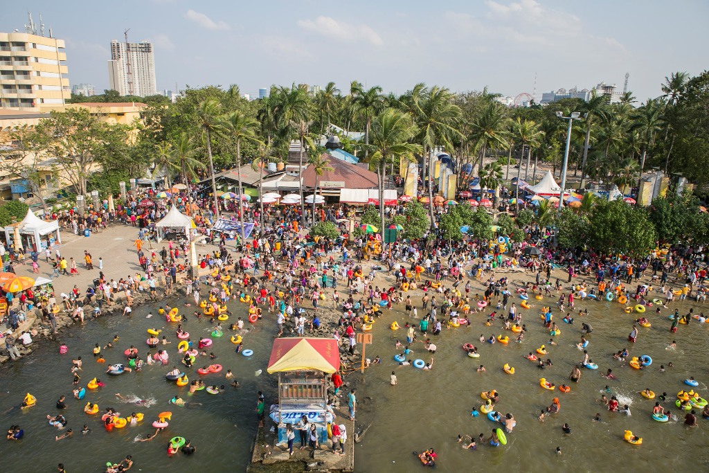 Kawasan wisata Ancol. (FOTO: MI/Atet Dwi Pramadia)