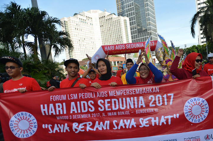 Peringatan Hari AIDS Sedunia Digelar di Bundaran HI