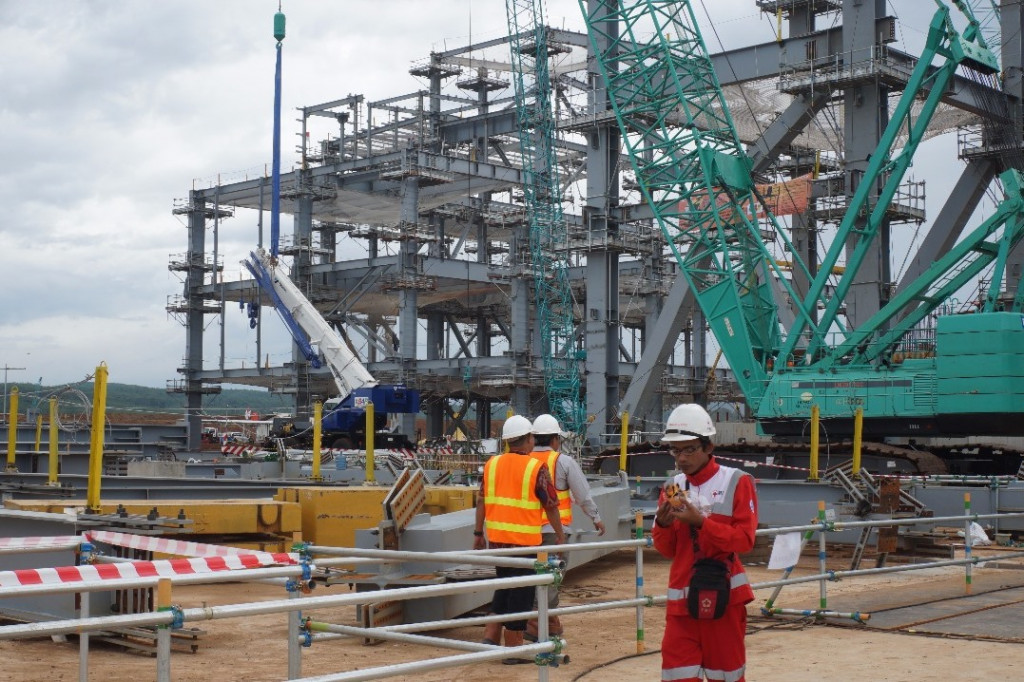 Struktur baja boiler proyek Pembangkit Listrik Tenaga Uap (PLTU) Batang Jawa Tengah. Medcom.id /Kuntoro Tayubi