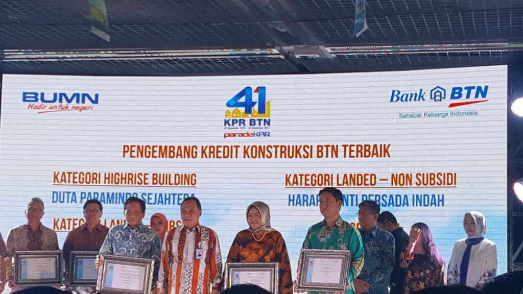 Bank Tabungan Negara (BTN) menilai Apartemen Green Pramuka City sebagai yang terbaik di kelasnya.