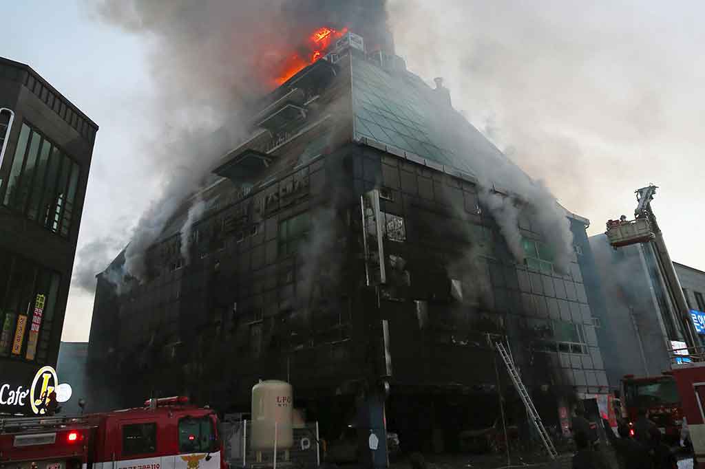 Kebakaran Landa Gedung Fitnes di Korsel, 29 Tewas