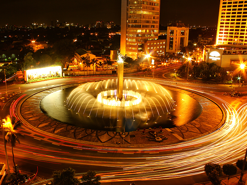 Ilustrasi- Bundaran Hotel Indonesia menjadi salah satu lokasi car free night dalam perayaan malam Tahun Baru 2018. Medcom.id?Syahmaidar.