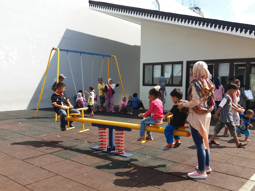 Suasana (RPTRA) Kalijodo, Jakarta Utara, Senin pagi, 1 Januari 2018/Medcom.id/Fiona Yosefina