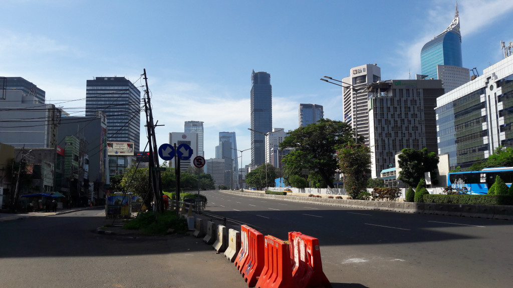 Suasana jalanan di Ibu Kota yang tampak bersih pasca-perayaan malam tahun baru/Medcom.id/Yusrin Zata Lini
