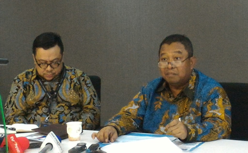 Direktur Eksekutif Kepala Departemen Pengelolaan Uang BI Suhaedi (kanan) saat konferensi pers. (Foto: MTVN/Eko Nordiansyah)