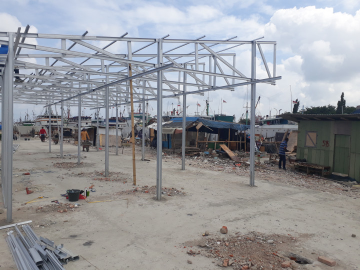 Shelter Kampung Akuarium Mulai Dibangun