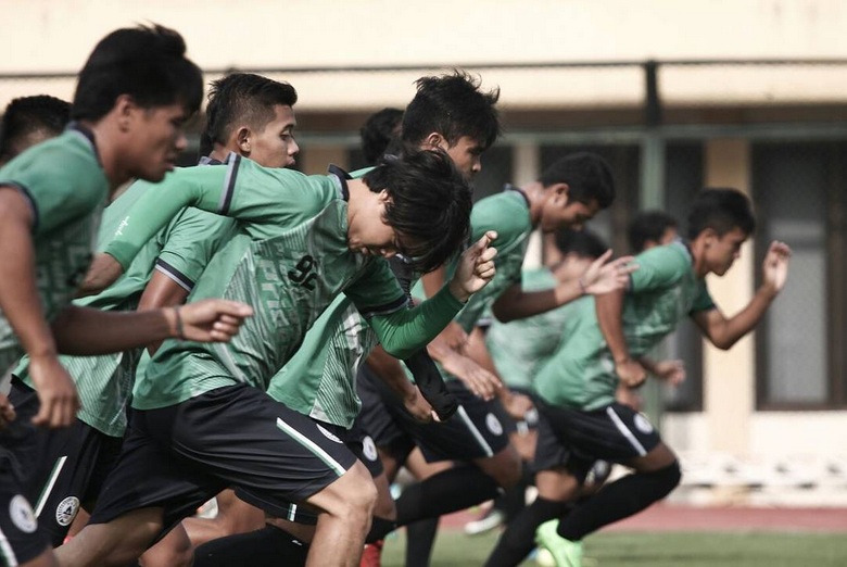 Para pemain PSS berlatih jelang Copa Sleman (Foto: @pssleman)