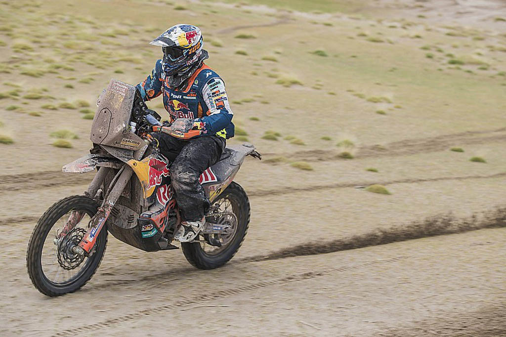 Walkner berpeluang jadi juara Dakar Rally 2018 kategori motor. KTM