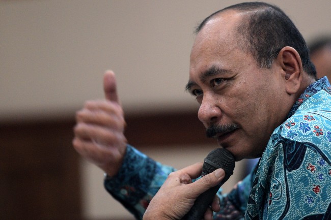 Kepala Badan Keamanan Laut (Bakamla) Laksamana Madya Ari Soedewo. ANT/Sigid Kurniawan.