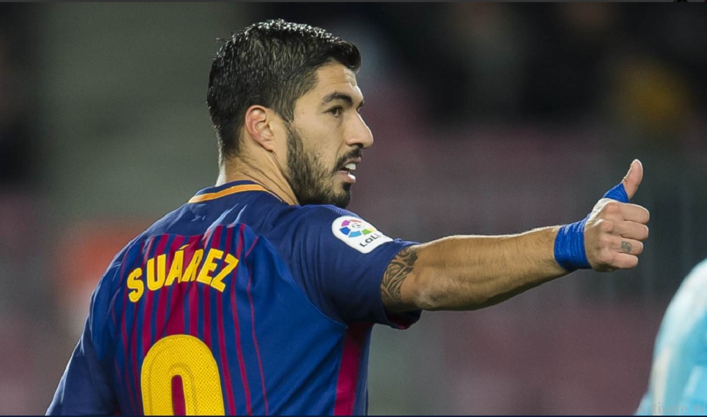 Luis Suarez menjadi pembeda dalam laga kontra Valencia (Foto: twitter)