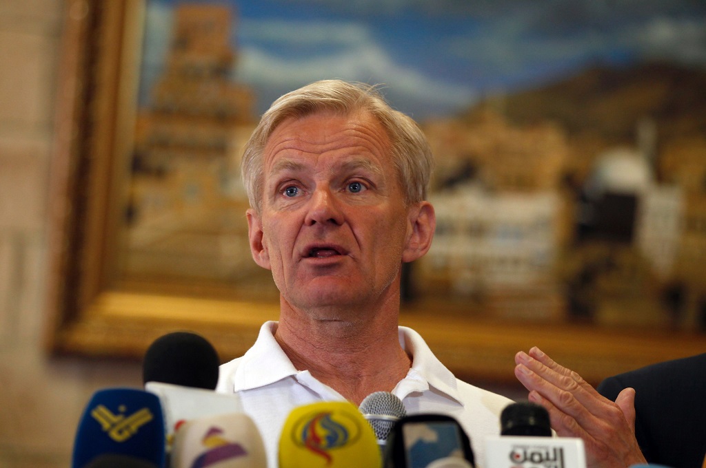 Penasihat urusan kemanusiaan PBB Jan Egeland. (Foto: AFP/MOHAMMED HUWAIS)