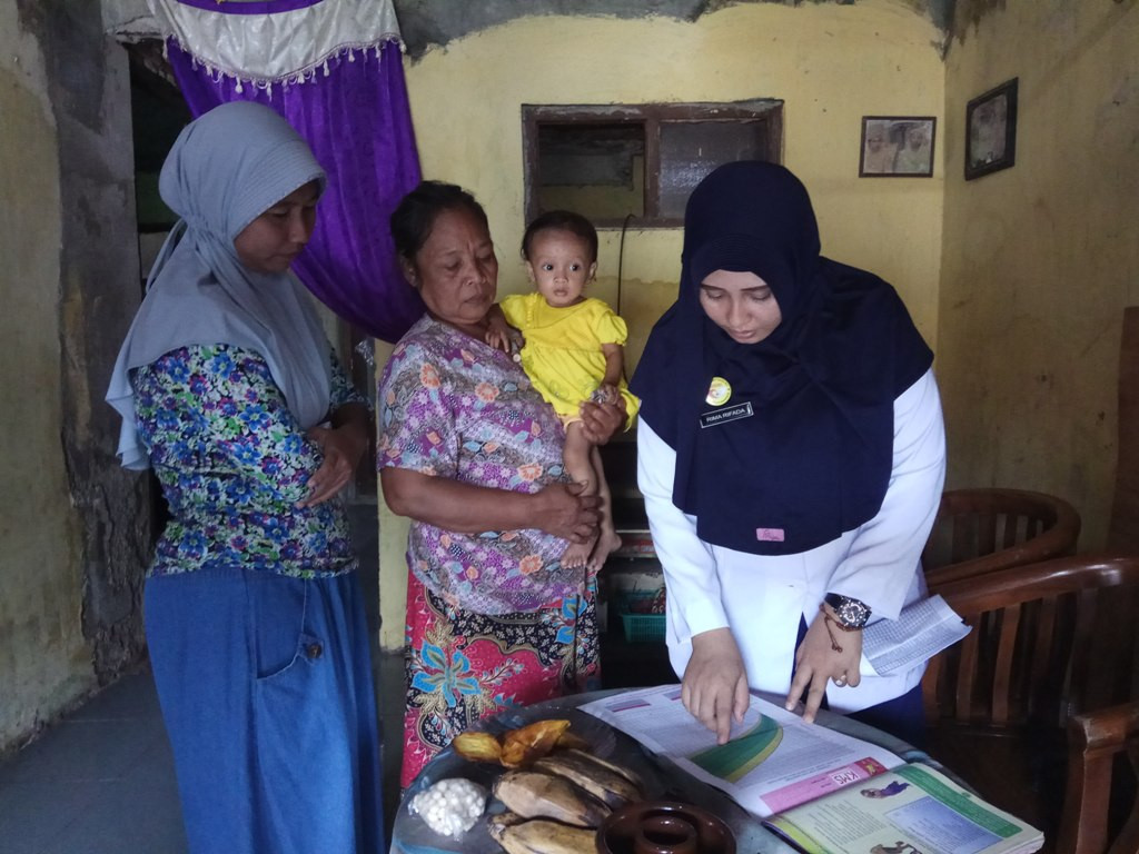 Sintia, bayi stunting asal Desa/Kecamatan Wanasari, Kabupaten Brebes, Jawa Tengah.(Medcom.id/Kuntoro Tayubi)