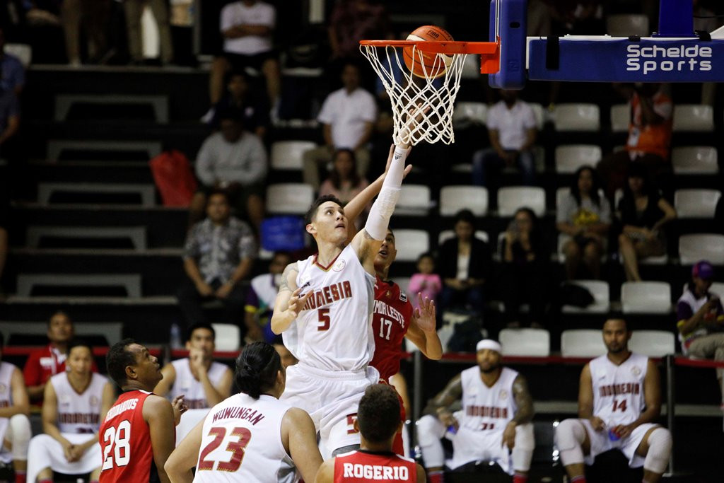 Suasana pertandingan Timnas Basket Indonesia vs Timor Leste. (Foto: MI/Rommy Pujianto)