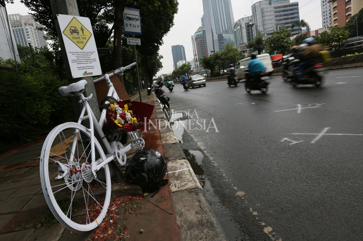 Ada Monumen Sepeda di Lokasi Tabrak Lari Produser RTV