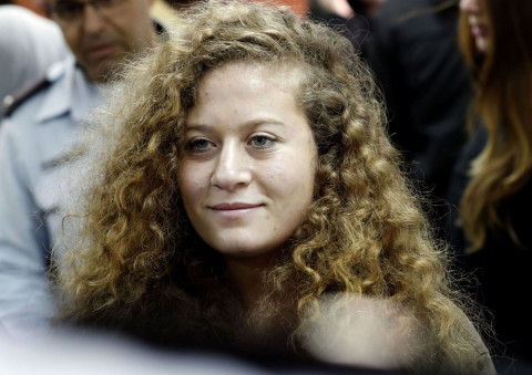 Seventeen-year-old Palestinian Ahed Tamimi, a well-known
