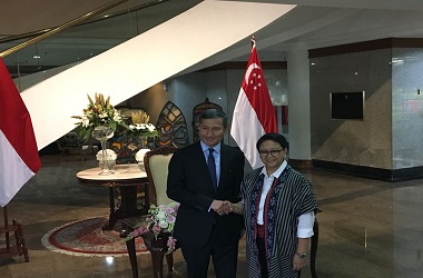Menlu RI-Singapura Periksa Kemajuan Kerja Sama Bilateral