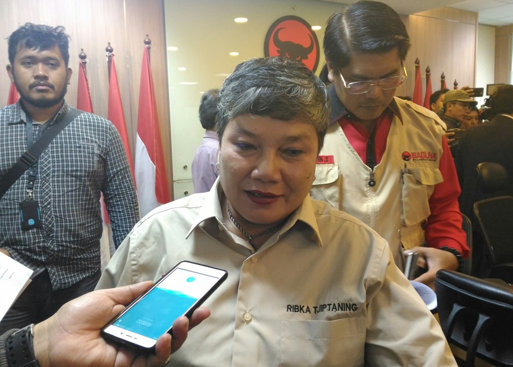 Ketua DPP PDI Perjuangan Bidang Sosial dan Penggalangan Bencana Ribka Tjiptaning - Medcom.id/Ilham Wibowo. 