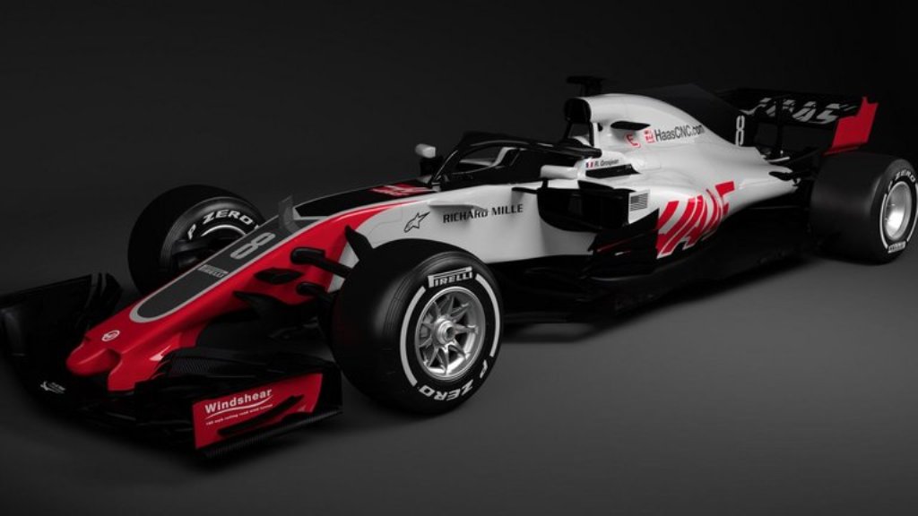 Penampakan mobil baru Haas untuk kompetisi F1 2018 (Foto:  http://e0.365dm.com/18/02/16-9/20/skysports-haas-f1-car_4231010.jpg?20180214152406)