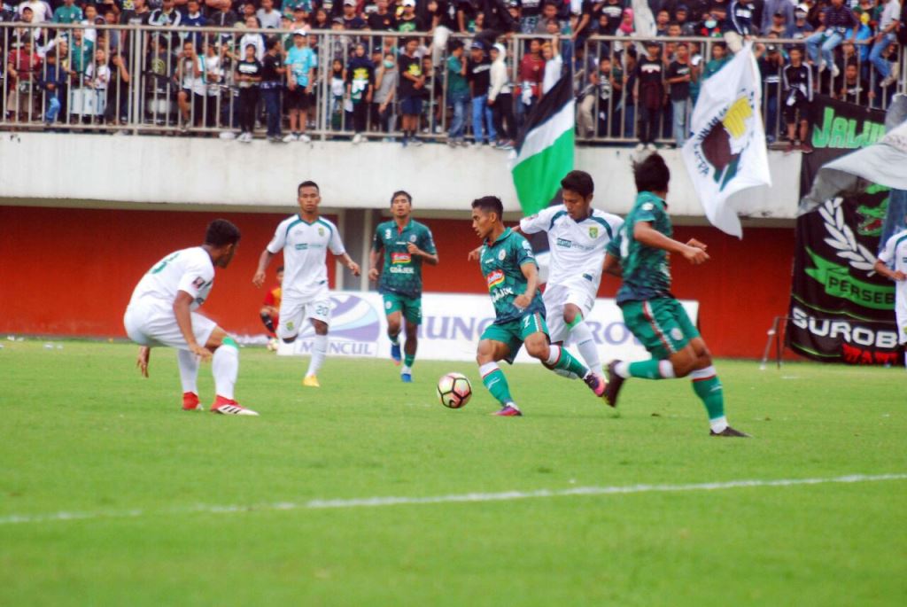 Suasana PSS Sleman kontra Persebaya Surabaya. (Foto: medcom.oid/Ahmad Mustaqim)