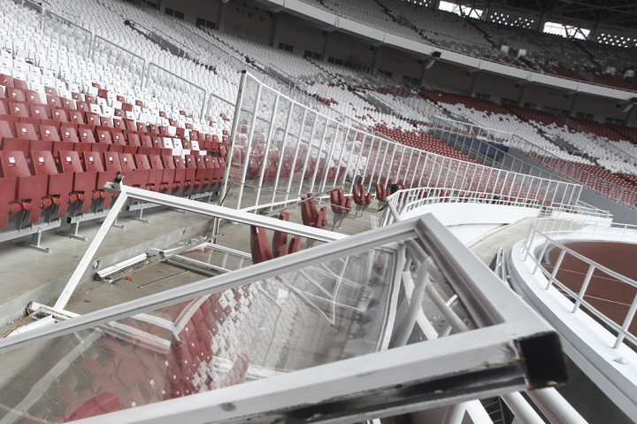 Begini Kerusakan Stadion GBK Usai Final Piala Presiden