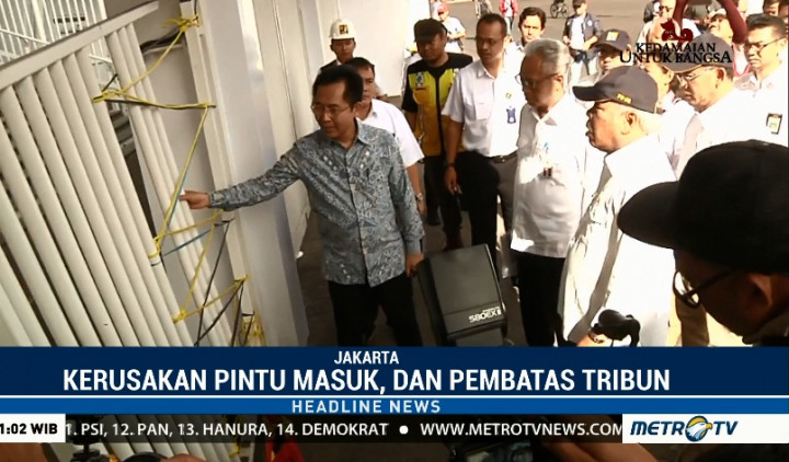 Menteri Basuki Menangis Lihat SUGBK Dirusak Oknum Suporter