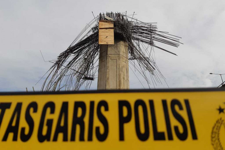 Begini Penampakan Bekisting Pierhead Becakayu yang Ambruk