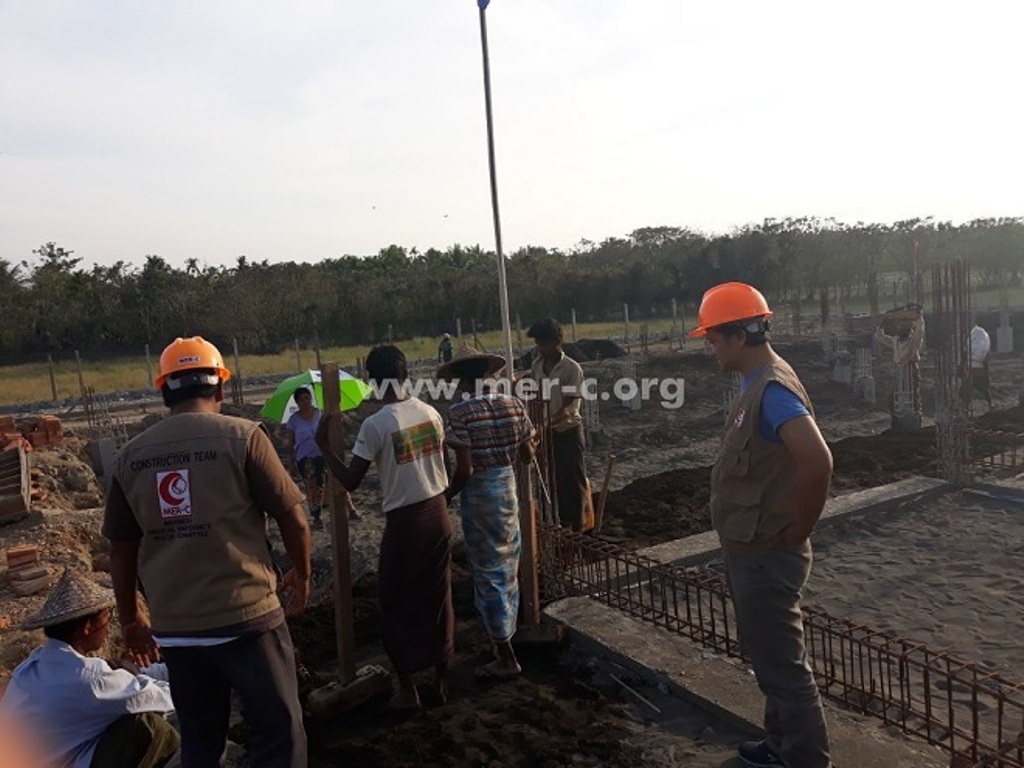 Pembangunan Rumah Sakit Indonesia di wilayah Rakhine, Myanmar (Foto: dok. MER-C).