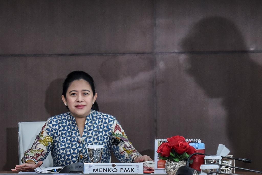 Menteri Koordinator bidang Pembangunan Manusia dan Kebudayaan (Menko PMK) Puan Maharani. (ANTARA FOTO/Hafidz Mubarak)