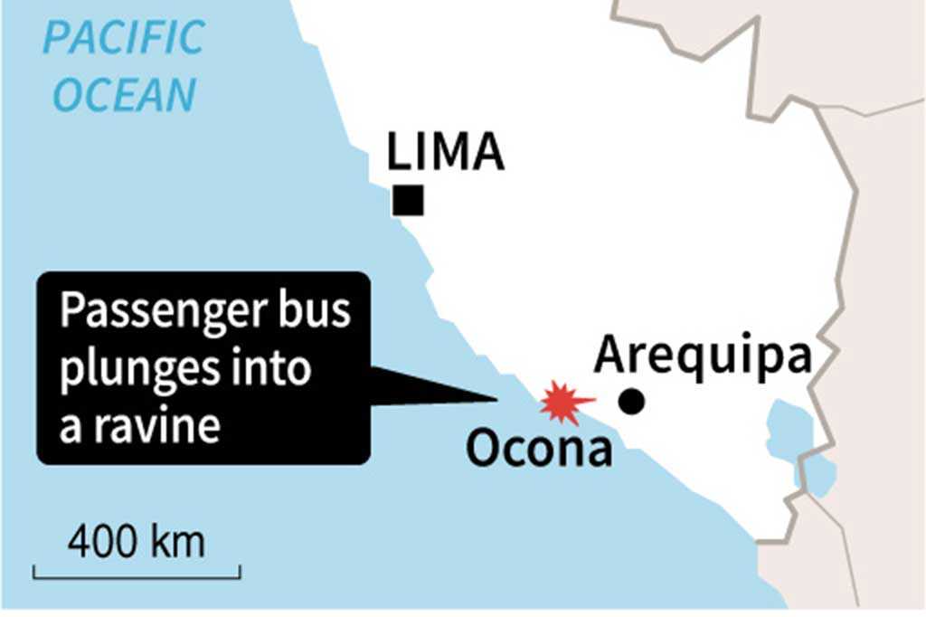 Bus Terjun ke Jurang, 44 Orang Tewas