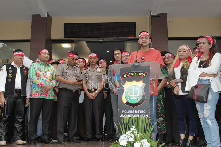 Selebritas Deklarasi Anti Narkoba di Polres Jaksel