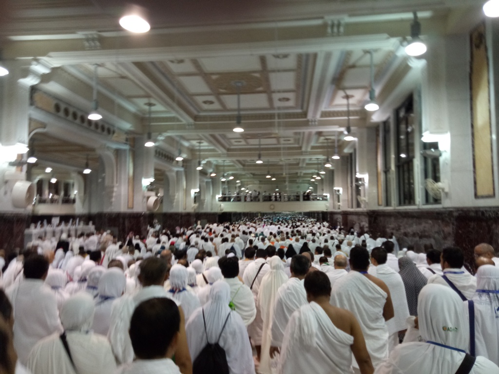 Prosesi tawaf ifadha dan Sa'i di Masjidil Haram, setelah jemaah haji melaksanakan wukuf dan lempar jumrah Aqobah. (Foto: Media Indonesia)