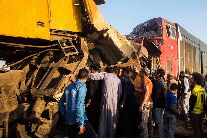 Tabrakan Dua KA di Mesir Tewaskan 12 Orang