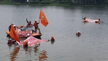 Aktivis Ganespa Protes Pembangunan Tol Serpong-Cinere