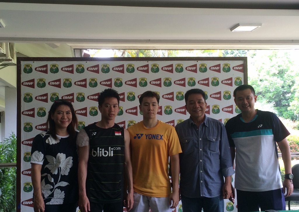 Ganda putra terbaik Indonesia Marcus Gideon/Kevin Sanjaya jadi andalan PBSI di ajang All England 2018 (Foto: medcom.id/Monica Felicitas Gracia V)