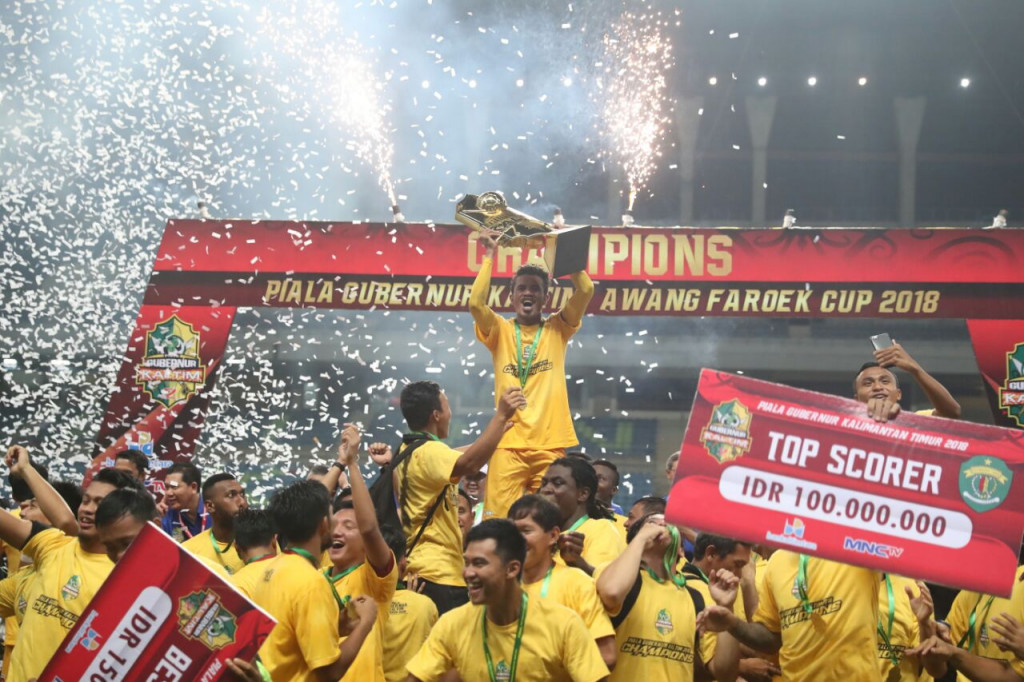 Sriwijaya FC berhasil meraih juara Piala Gubernur Kaltim 2018. Foto: Dok. Kemenpora
