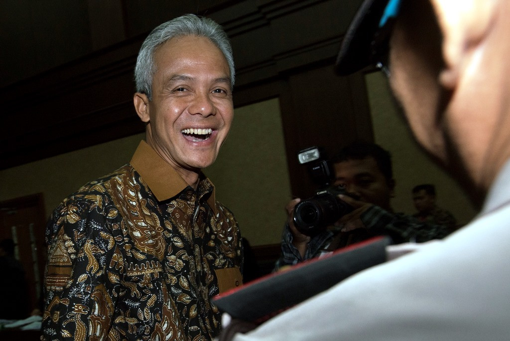 Calon gubernur Jawa Tengah nomor urut satu, Ganjar Pranowo. (ANT/Rosa Panggabean)