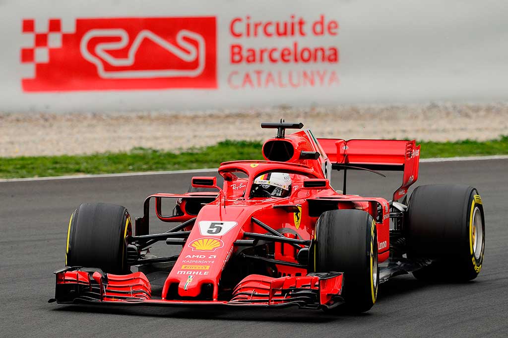 Vettel Catat Waktu Tercepat pada Tes di Catalunya