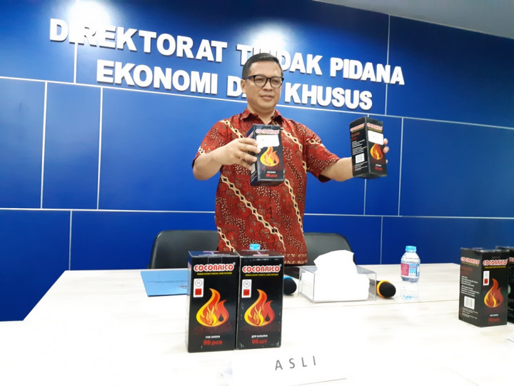 Bareskrim Polri Tangkap Produsen Arang Shisha Palsu