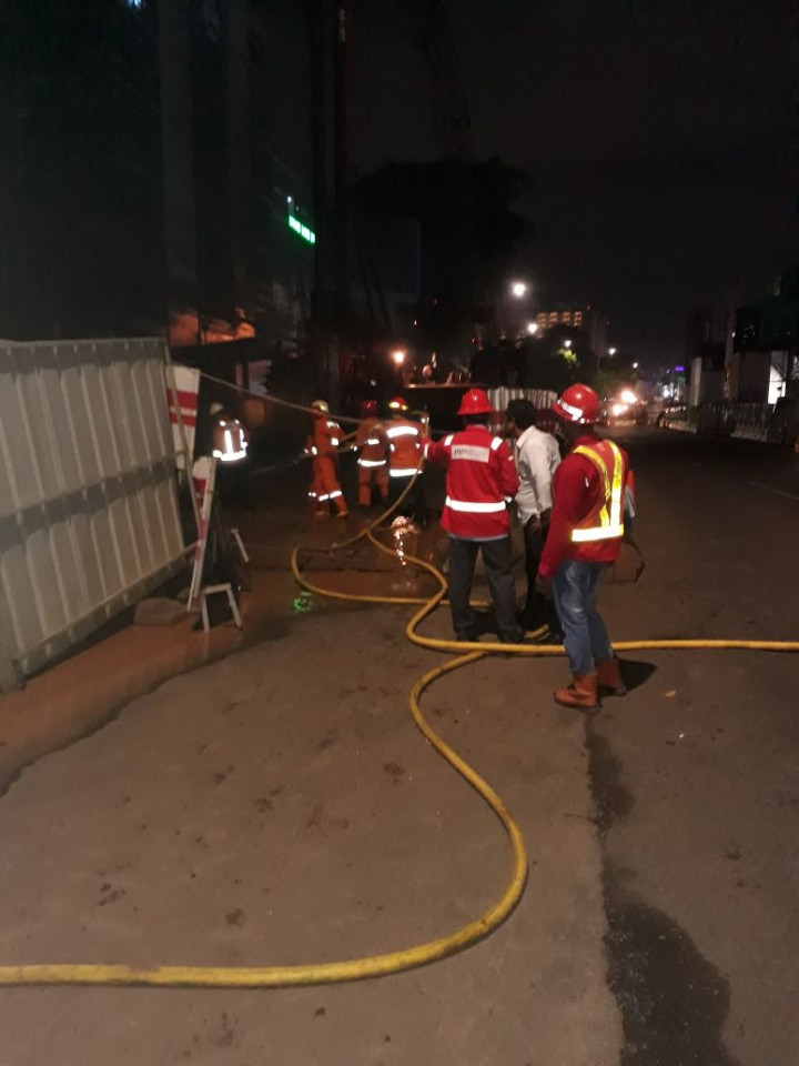 Diduga Pipa Gas Bocor, Jalan di Depan Kantor BNN Ditutup