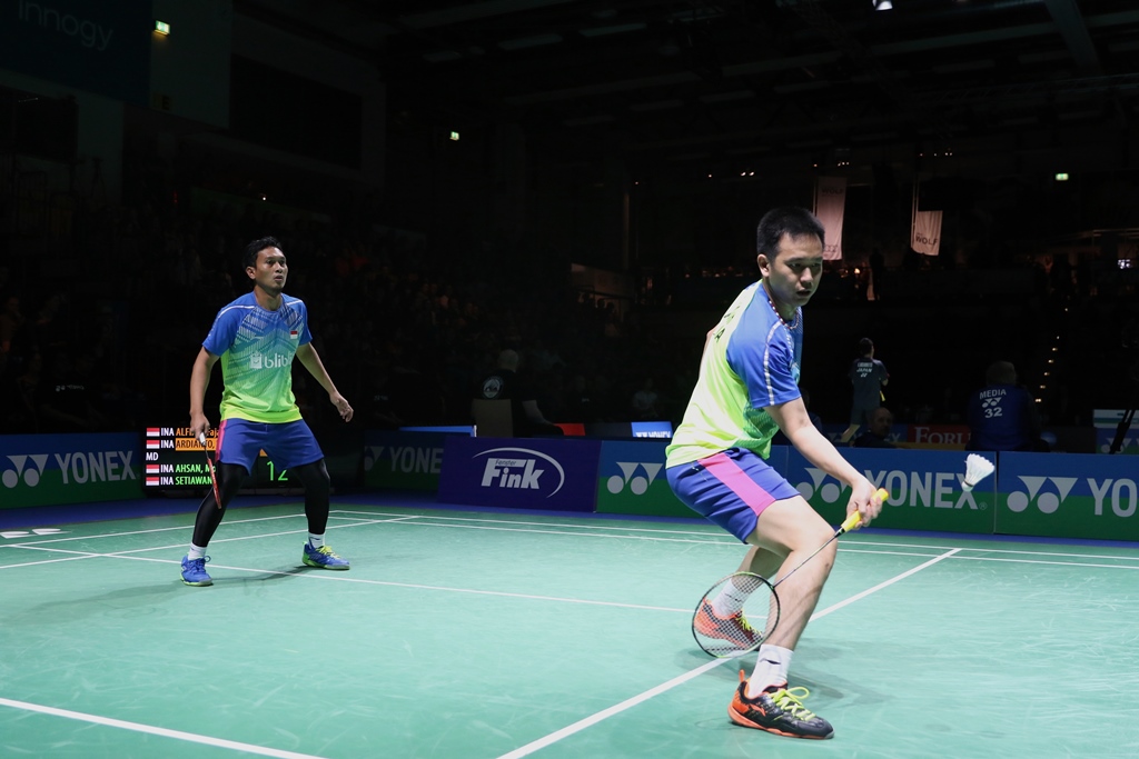 Ganda putra Indonesia Mohammad Ahsan/Hendra Setiawan. Foto Humas PBSI.