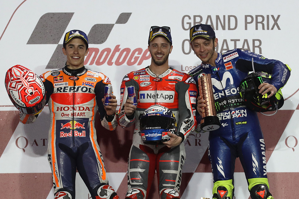Andrea Dovizioso Juara MotoGP Qatar 2018, Marquez Kedua