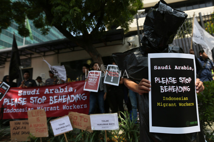 Protes Eksekusi Misrin, Aktivis Gelar Aksi di Kedubes Arab Saudi