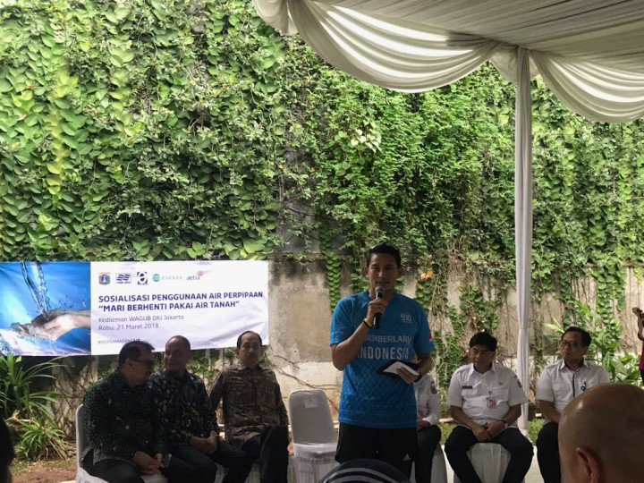 Sandi dapat Laporan Banyak Warga Tetap Pakai Air Tanah Meski Langganan PAM