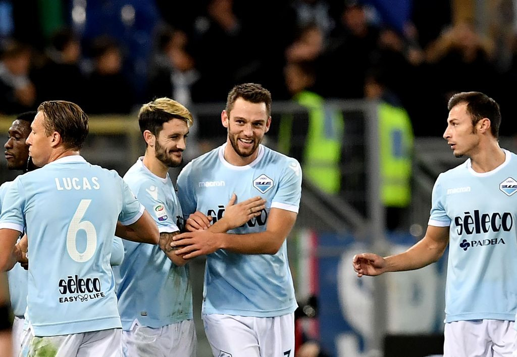 Skuat Lazio. (Foto: AFP PHOTO / TIZIANA FABI)