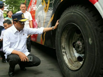 Menhub Dapati Bus Jelek saat Sidak Terminal Tirtonadi