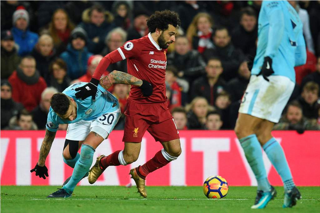 Pertemuan terakhir antara Liverpool kontra Manchester City (AFP PHOTO / Oli SCARFF)