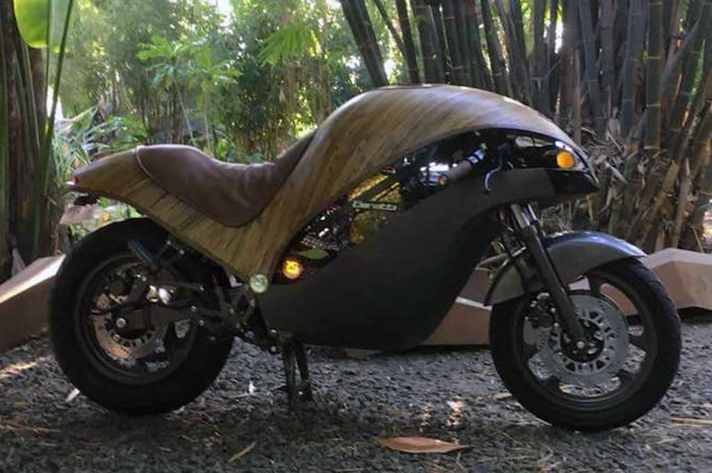 Banatti Green Falcon sepeda motor listrik terbuat dari bambu. Rideapart