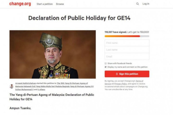 Warga Malaysia Minta Hari Pemilu jadi Hari Libur Nasional