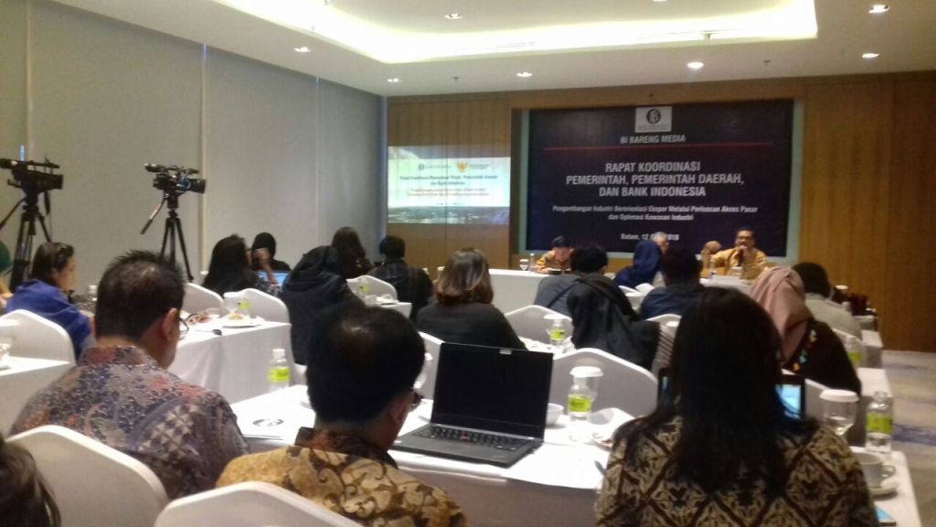 Suasana konferensi pers Rapat Koordinasi Pemerintah, Pemerintah Daerah, dan Bank Indonesia. (FOTO: Medcom.id/Anwar Sadat)