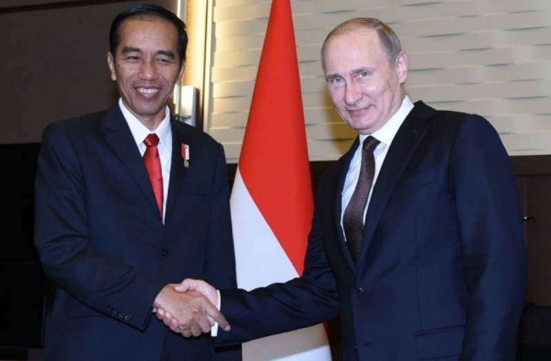 Presiden Joko Widodo dan Presiden Rusia Vladimir Putin saat melakukan pertemuan di Sochi, 2016 lalu (Foto: Biro Pers Setpres).